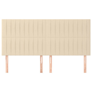 Testiera 4 pz Crema 100x5x78/88 cm in Tessuto 3116597