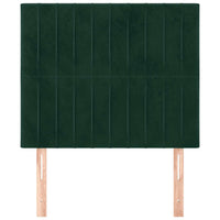 Testiera-Testata-Testiera Decorativa Verde Scuro 90x5x118/128 cm Velluto 469718