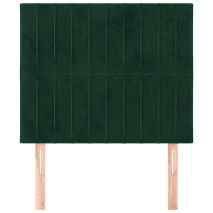 Testiera-Testata-Testiera Decorativa Verde Scuro 90x5x118/128 cm Velluto 469718