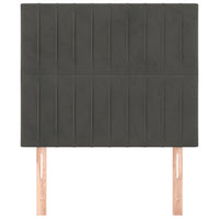 Testiere 2 pz Grigio Scuro 100x5x78/88 cm in Velluto 3116613