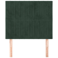 Testiera-Testata-Testiera Decorativa Verde Scuro 100x5x118/128 cm Velluto 445109