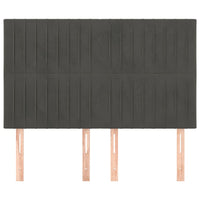 Testiere 4 pz Grigio Scuro 72x5x78/88 cm in Velluto 3116619