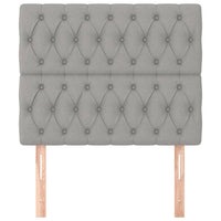 Testiera-Testata Decorativa Grigio Chiaro 90x7x118/128 cm Tessuto