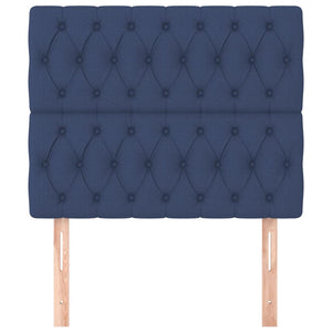 Testiera 2 pz Blu 90 x 7 x 78/88 cm in Tessuto 3116656