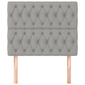 Testiere 2 pz Grigio Chiaro 100x7x78/88 cm in Tessuto 3116658