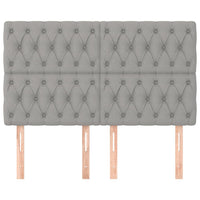 Testiere 4 pz Grigio Chiaro 72x7x78/88 cm in Tessuto 3116666