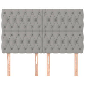 Testiere 4 pz Grigio Chiaro 72x7x78/88 cm in Tessuto 3116666