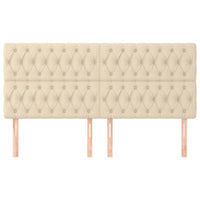 Testiera 4 pz Crema 90 x 7 x 78/88 cm in Tessuto