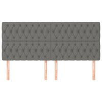 Testiere 4 pz Grigio Scuro 100x7x78/88 cm in Tessuto 3116691