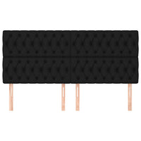 Testiere 4 pz Nero 100 x 7 x 78/88 cm in Tessuto