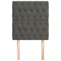 Testiera 2 pz Grigio Scuro 80x7x78/88 cm in Velluto 3116699