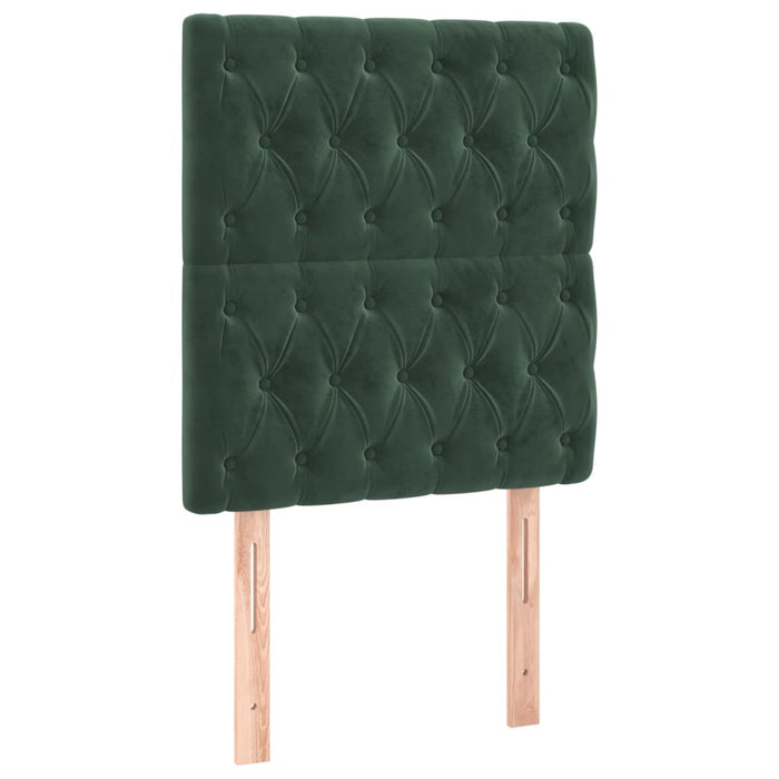 Testiera-Testata-Testiera Decorativa Verde Scuro 80x7x118/128 cm Velluto