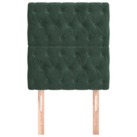 Testiera 2 pz Verde Scuro 80x7x78/88 cm in Velluto 3116701