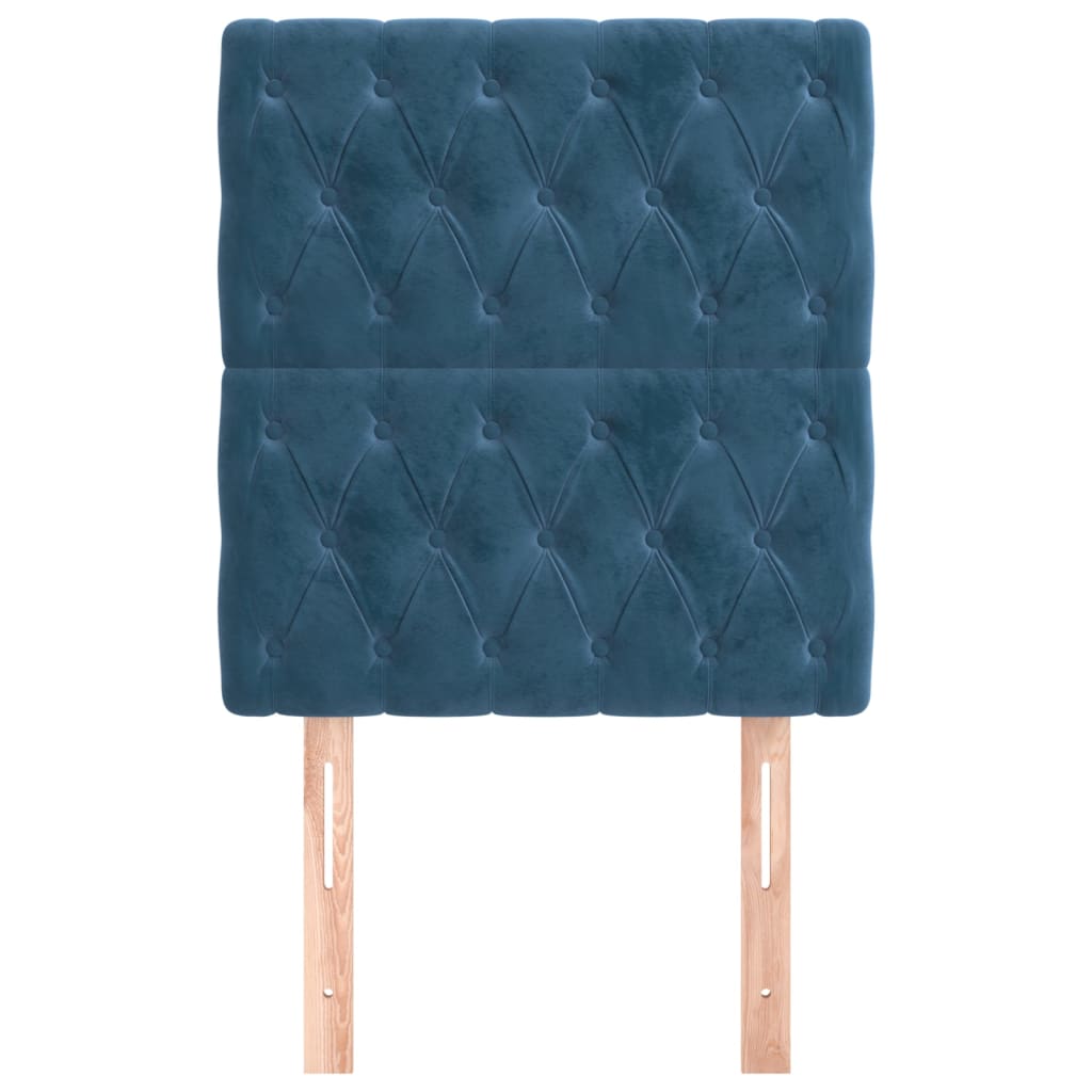 Testiere 2 pz Blu Scuro 80x7x78/88 cm in Velluto 3116702