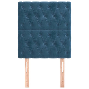 Testiere 2 pz Blu Scuro 80x7x78/88 cm in Velluto 3116702