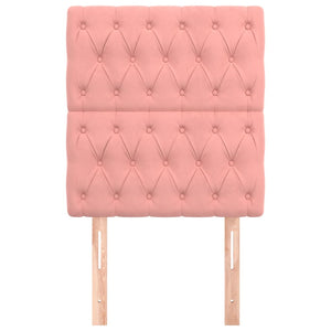 Testiera-Testata-Testiera Decorativa Rosa 80x7x118/128 cm Velluto