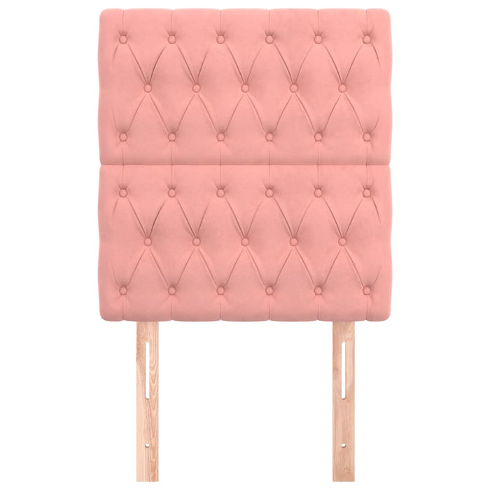 Testiera-Testata-Testiera Decorativa Rosa 80x7x118/128 cm Velluto