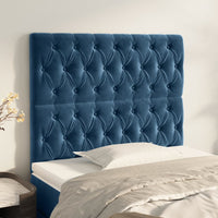 Testiere 2 pz Blu Scuro 100x7x78/88 cm in Velluto 3116714