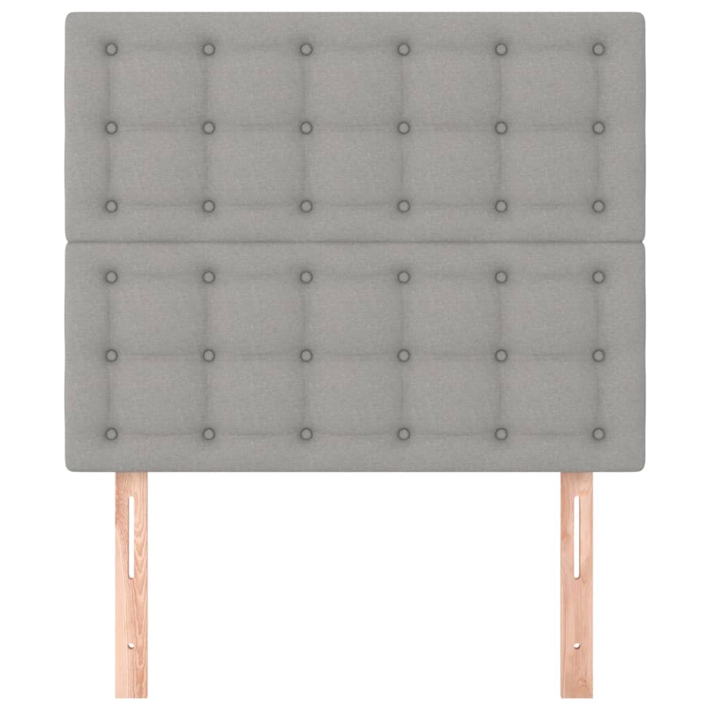 Testiera 2 pz Grigio Chiaro 80x5x78/88 cm in Tessuto 3116740