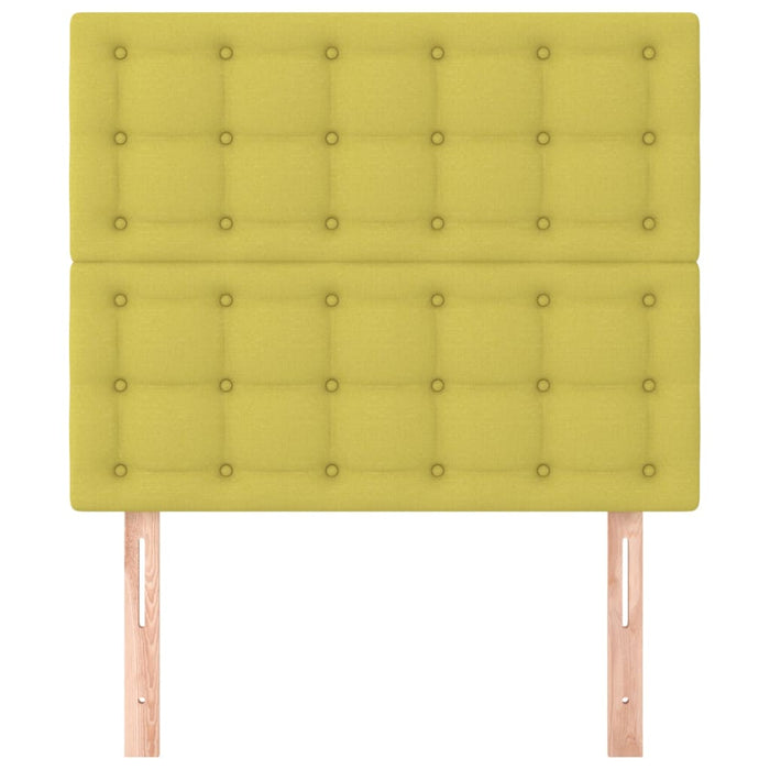 Testiera 2 pz Verde 80x5x78/88 cm in Tessuto