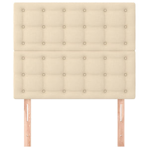 Testiera 2 pz Crema 90x5x78/88 cm in Tessuto 3116753