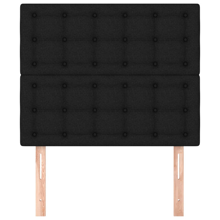 Testiere 2 pz Nero 100x5x78/88 cm in Tessuto 3116758