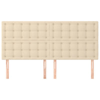 Testiera 4 pz Crema 80x5x78/88 cm in Tessuto 3116777