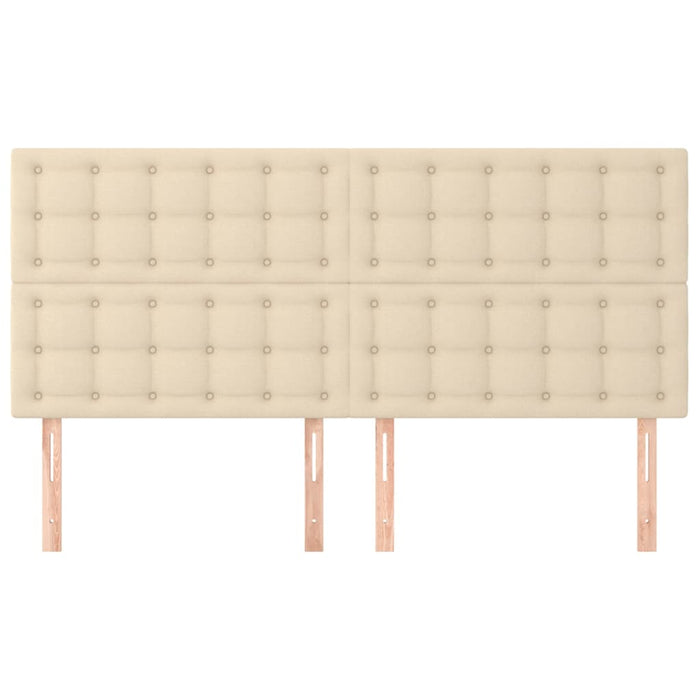 Testiera 4 pz Crema 80x5x78/88 cm in Tessuto 3116777
