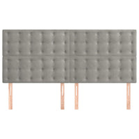 Testiera 4 pz Grigio Chiaro 90x5x78/88 cm in Velluto 3116826