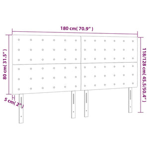 Testiera-Testata-Testiera Decorativa Verde Scuro 180x5x118/128 cm Velluto 257071
