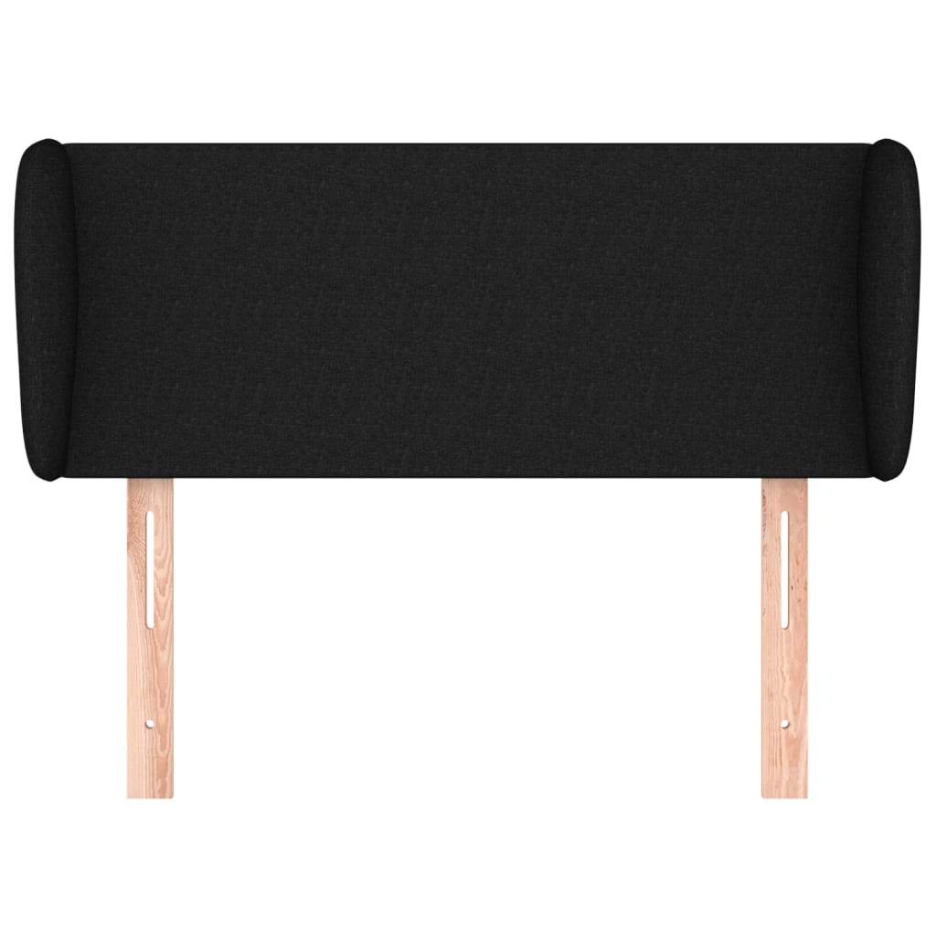 Testiera ad Orecchio-Testata con Orecchie Nera 83 x 23 x 78/88 cm in Tessuto 352719