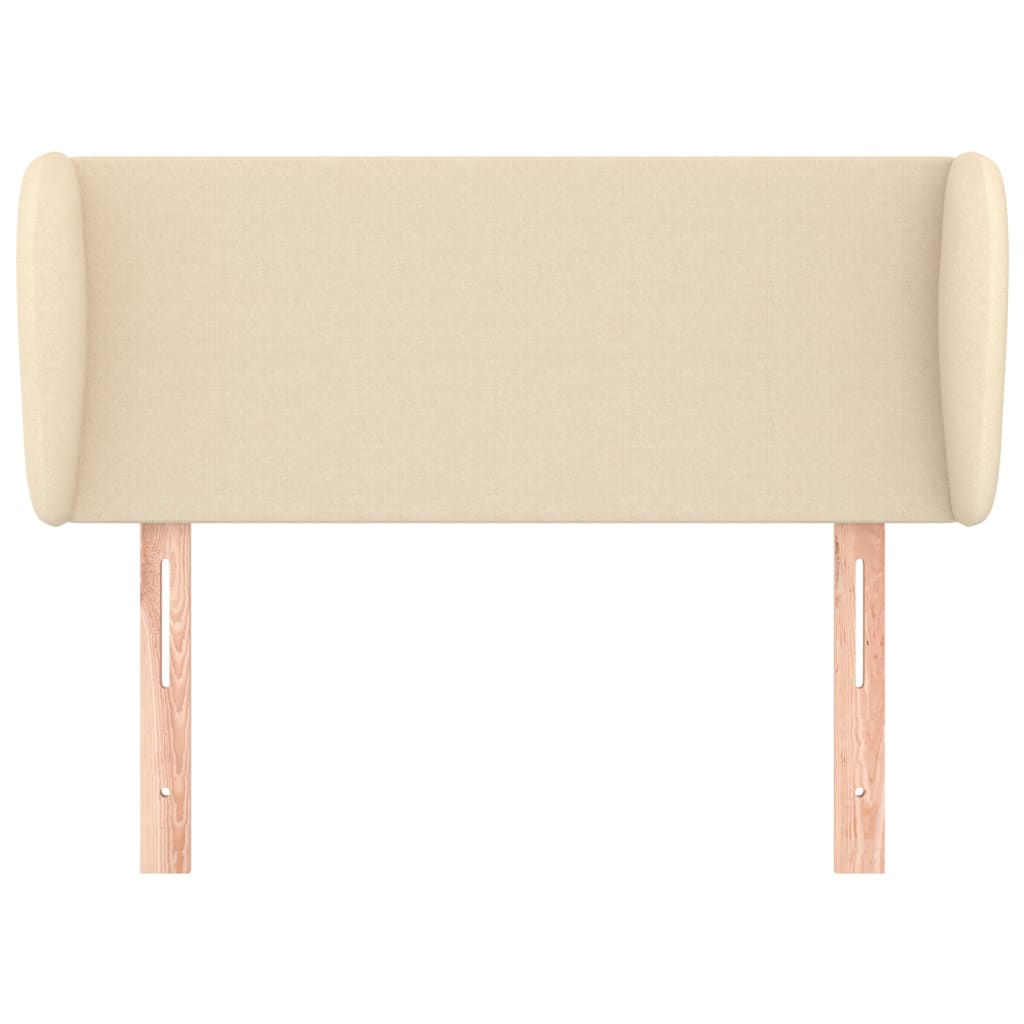 Testiera ad Orecchio-Testata con Orecchie Crema 83 x 23 x 78/88 cm in Tessuto 925767