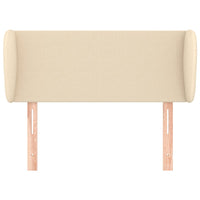 Testiera ad Orecchio-Testata con Orecchie Crema 83 x 23 x 78/88 cm in Tessuto 925767