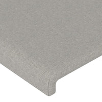 Testiera ad Orecchio-Testata con Orecchie Grigio Chiaro 93x23x78/88 cm in Tessuto 342512