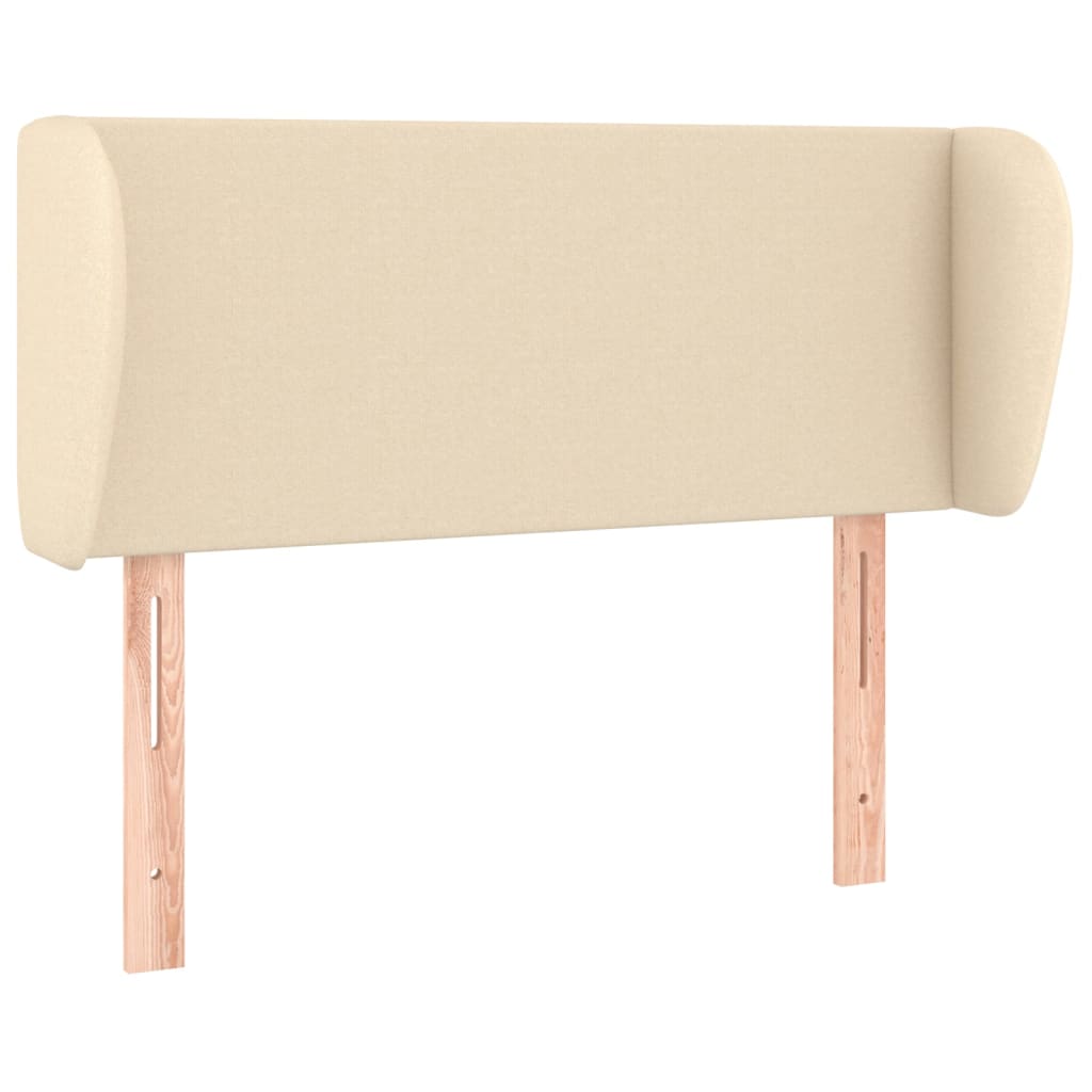 Testiera ad Orecchio-Testata con Orecchie Crema 103x23x78/88 cm in Tessuto 838967