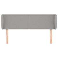 Testiera ad Orecchio-Testata con Orecchie Grigio Chiaro 147x23x78/88 cm in Tessuto 360279