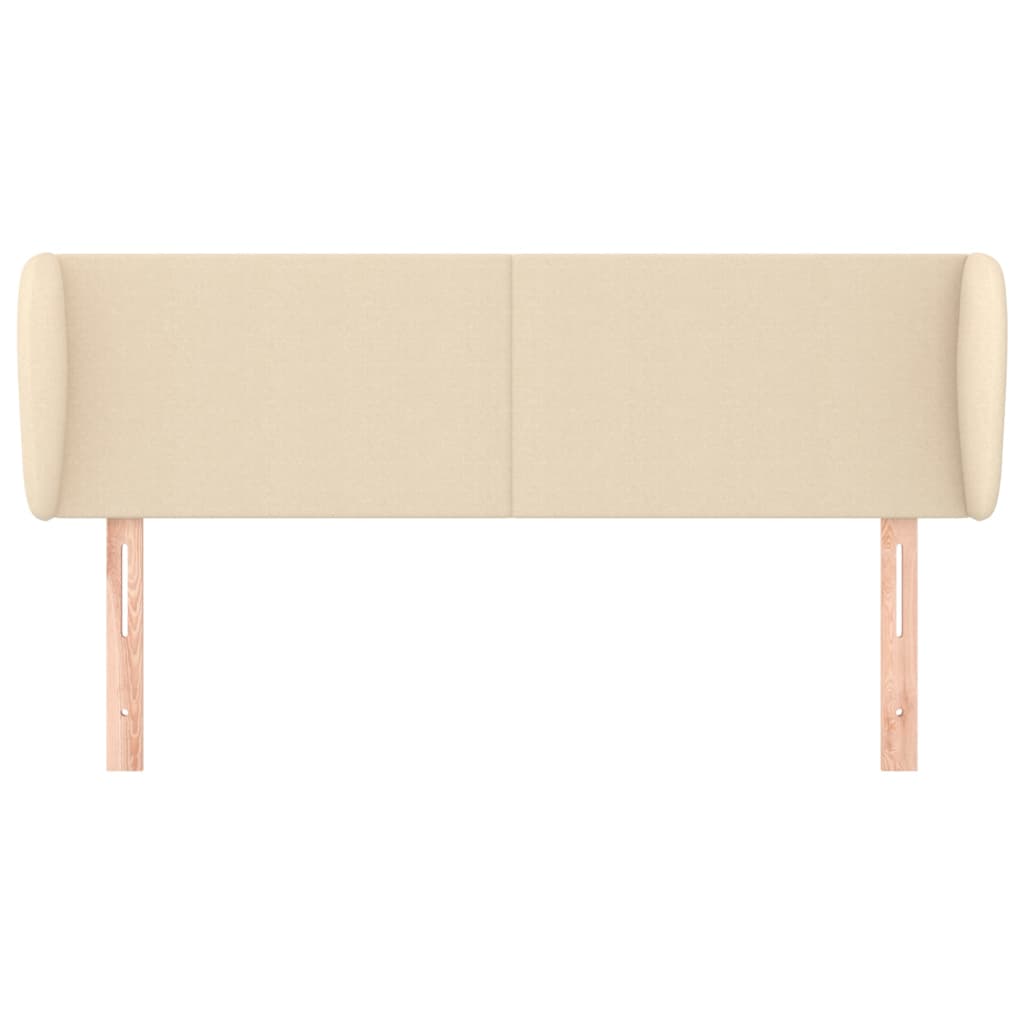 Testiera ad Orecchio-Testata con Orecchie Crema 147x23x78/88 cm in Tessuto 150431