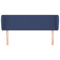 Testiera ad Orecchio-Testata con Orecchie Blu 147x23x78/88cm in Tessuto 673390