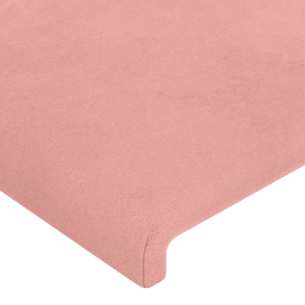Testiera ad Orecchio-Testata con Orecchie Rosa 103x23x78/88 cm in Velluto 986211