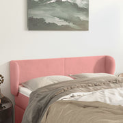Testiera ad Orecchio-Testata con Orecchie Rosa 147x23x78/88 cm in Velluto 311786