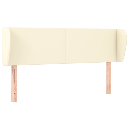 Testiera ad Orecchio-Testata con Orecchie Crema 147x23x78/88 cm in Similpelle 674786