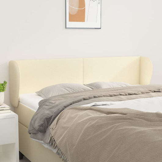 Testiera ad Orecchio-Testata con Orecchie Crema 147x23x78/88 cm in Similpelle 674786