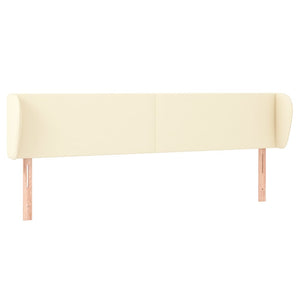 Testiera ad Orecchio-Testata con Orecchie Crema 163x23x78/88 cm in Similpelle