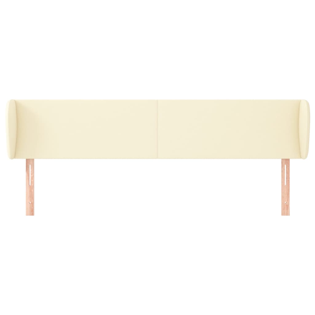 Testiera ad Orecchio-Testata con Orecchie Crema 163x23x78/88 cm in Similpelle