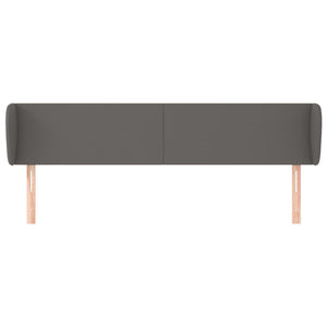 Testiera ad Orecchio-Testata con Orecchie Grigio 163x23x78/88 cm in Similpelle 914562