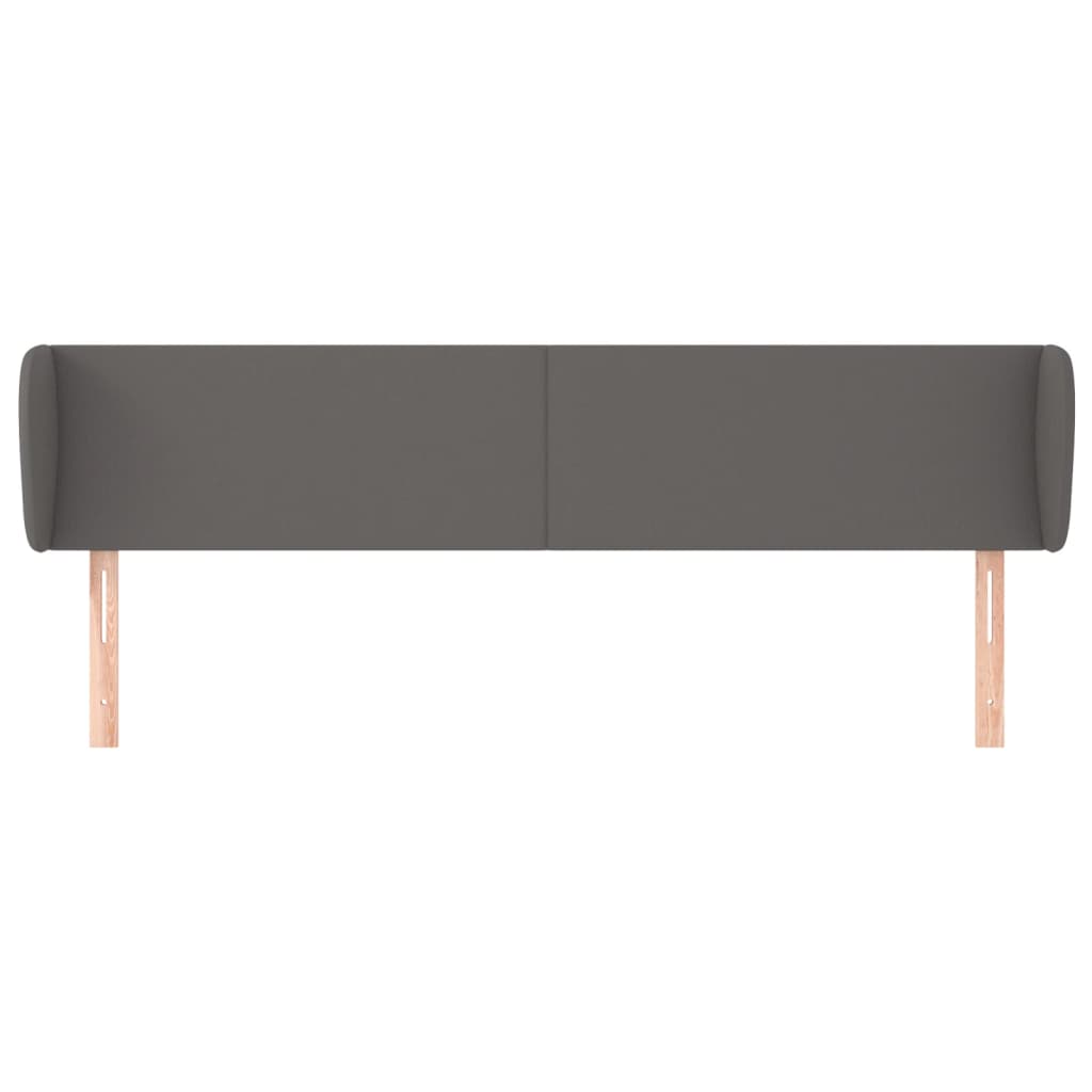 Testiera ad Orecchio Grigio 183x23x78/88 cm in Similpellecod mxl 121566