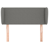 Testiera ad Orecchio-Testata con Orecchie Grigio Scuro 93x23x78/88 cm in Tessuto 781782