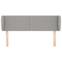 Testiera ad Orecchio-Testata con Orecchie Grigio Chiaro 147x23x78/88 cm in Tessuto 502753