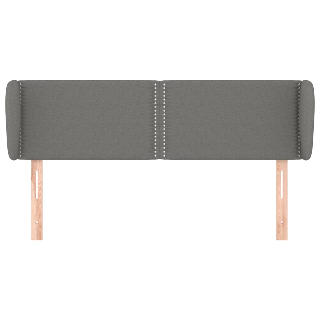 Testiera ad Orecchio Grigio Scuro 147x23x78/88 cm in Tessuto 3117003