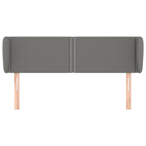 Testiera ad Orecchio-Testata con Orecchie Grigio Scuro 147x23x78/88 cm in Tessuto 309859